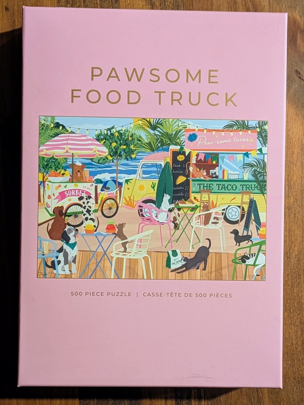 Hobbry Pawsome Food Truck 500 Piece Jigsaw Puzzle Rachel Joanis